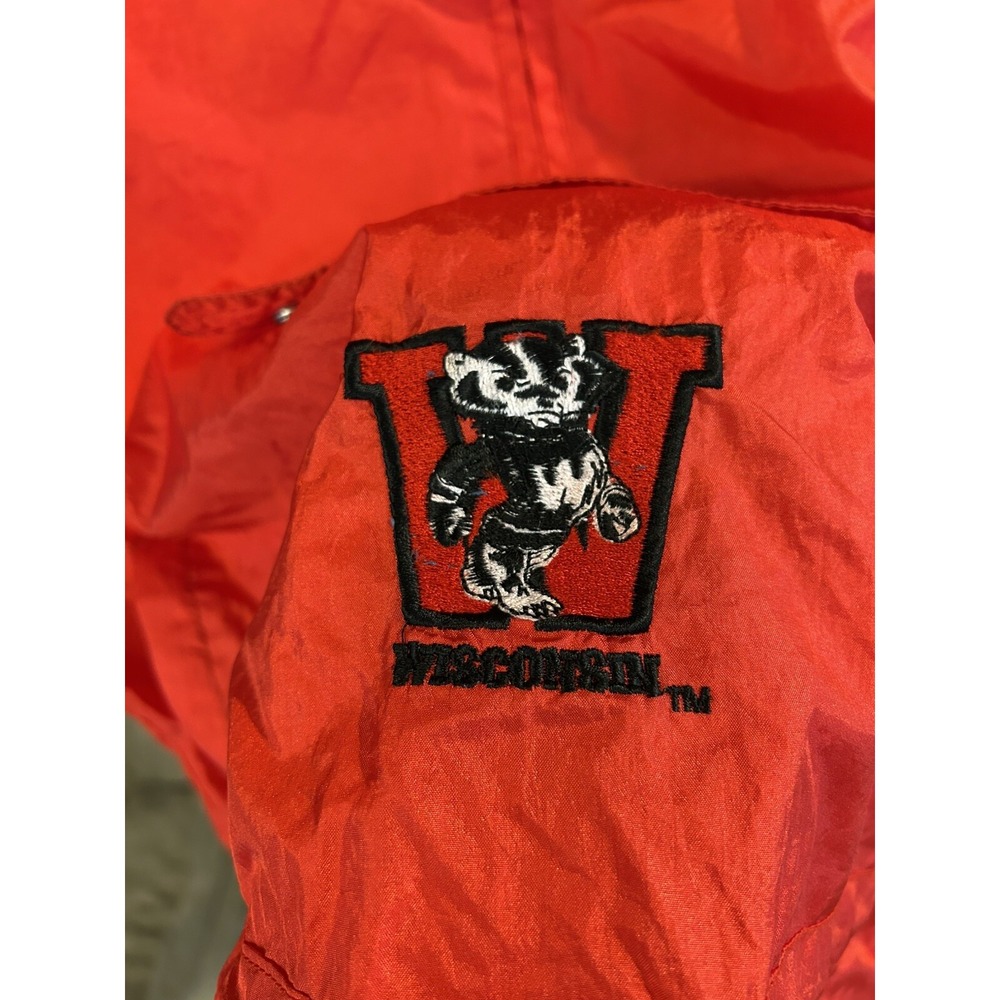 Vintage Wisconsin Badgers Red College Spirit Windbreaker Jacket Women's Medium